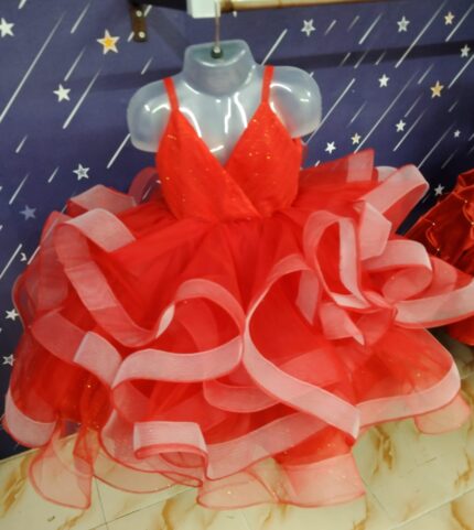 Red Ribbon Ball Gown